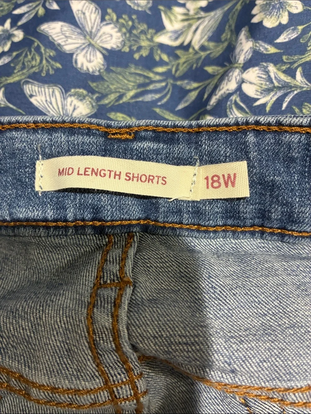 Levi's Women's Blue Distressed Denim Shorts